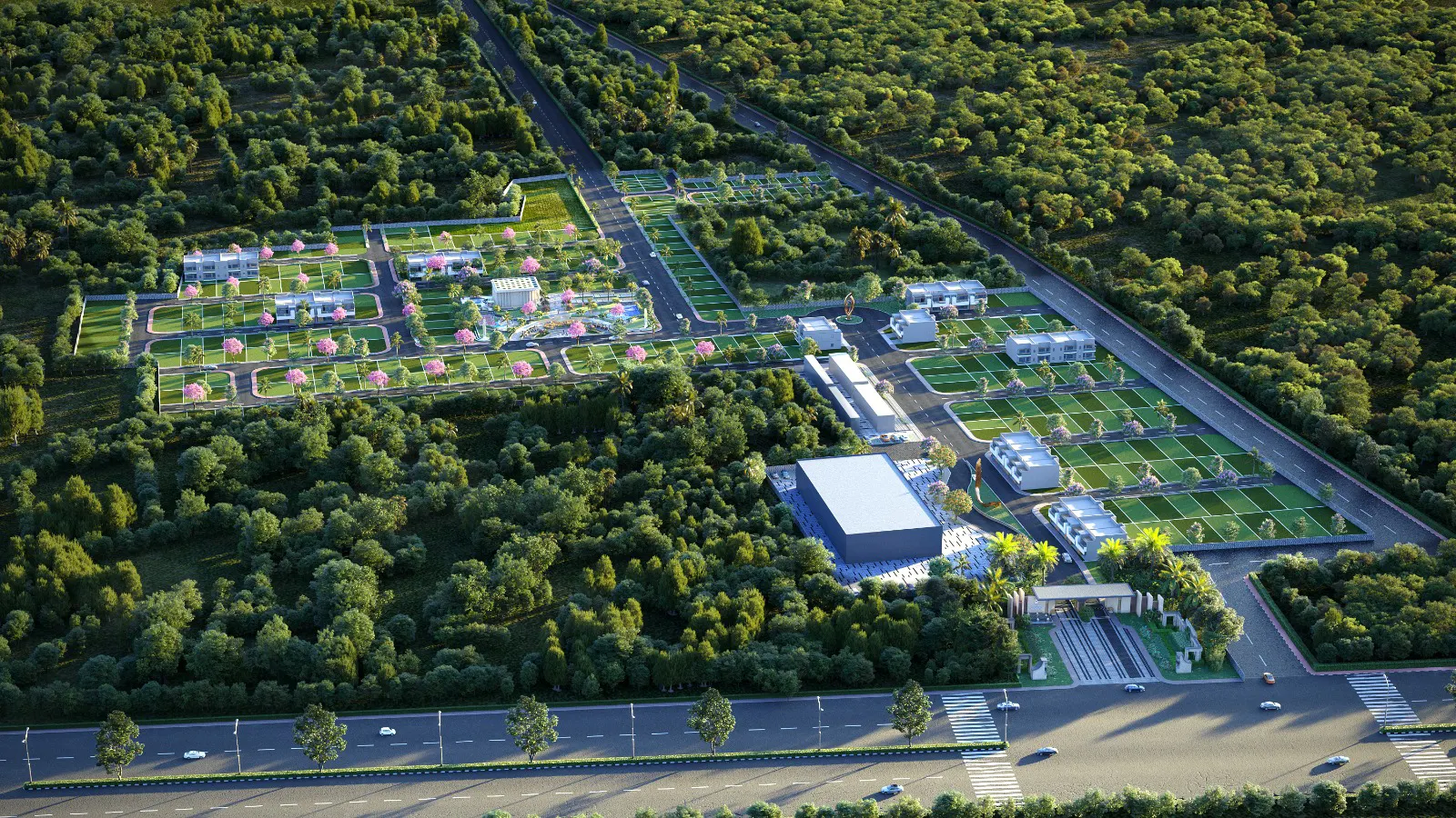 Manglam Anandbagh Kotputli - Aerial township view on NH-48