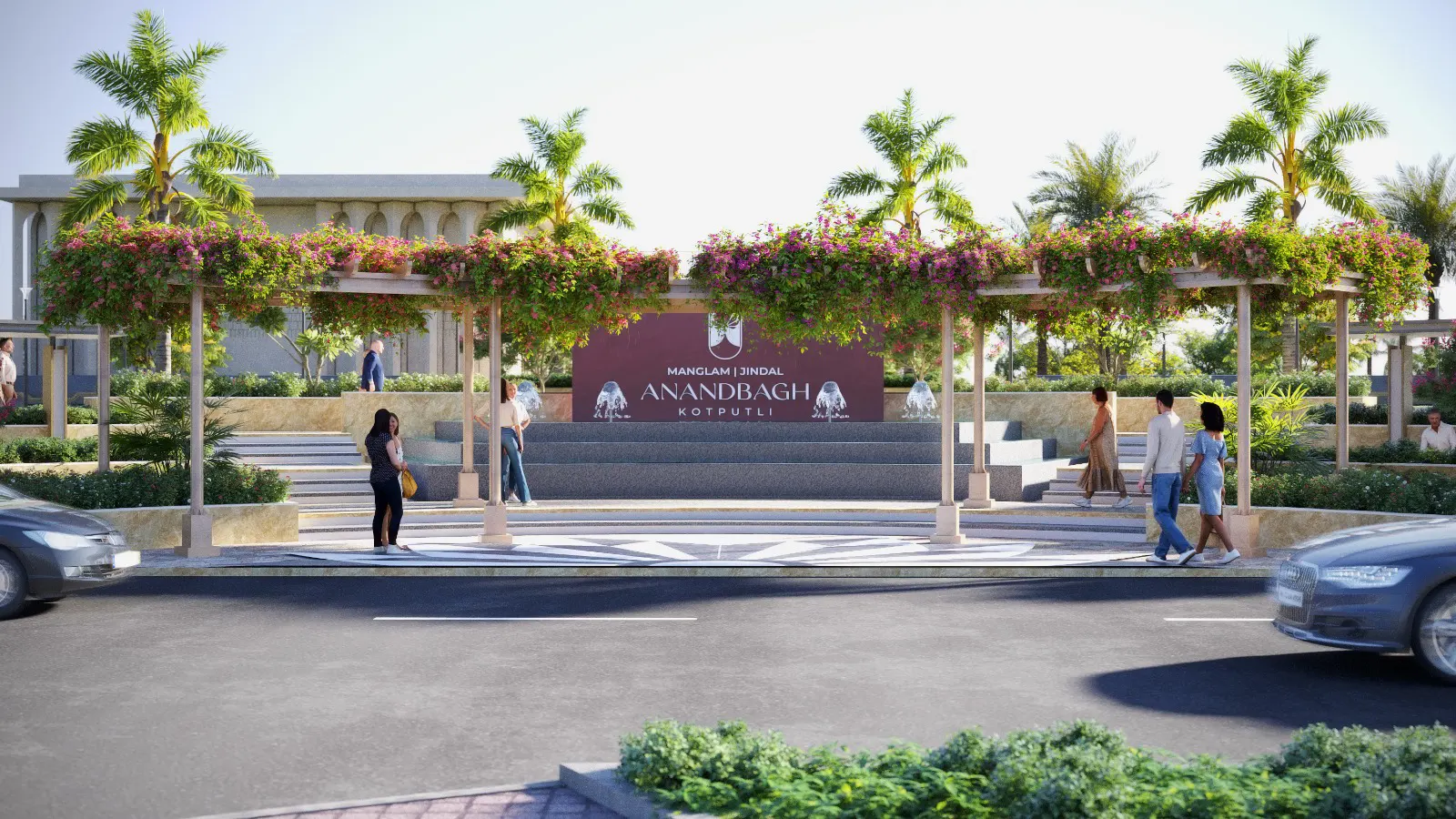 Manglam Anandbagh entrance signage - RERA approved township Kotputli
