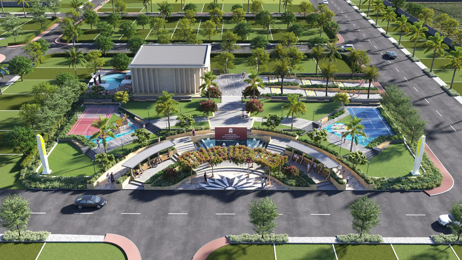 Landscaped gardens and open green spaces - Aanand Bagh Kotputli