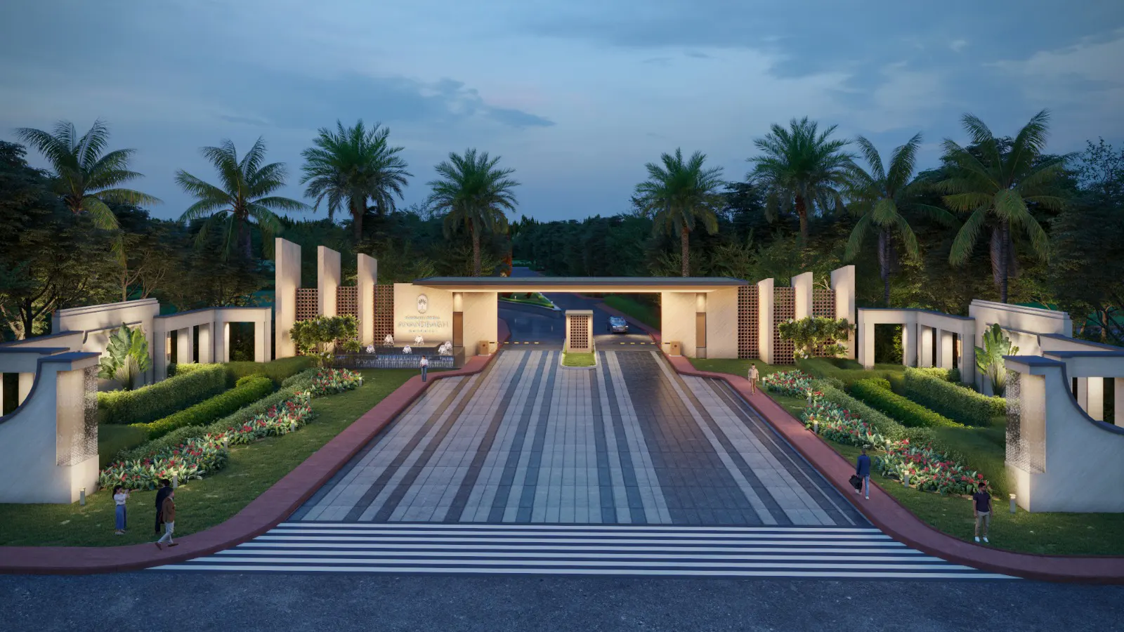 Township walkway and landscaping - Manglam Aanand Bagh Kotputli